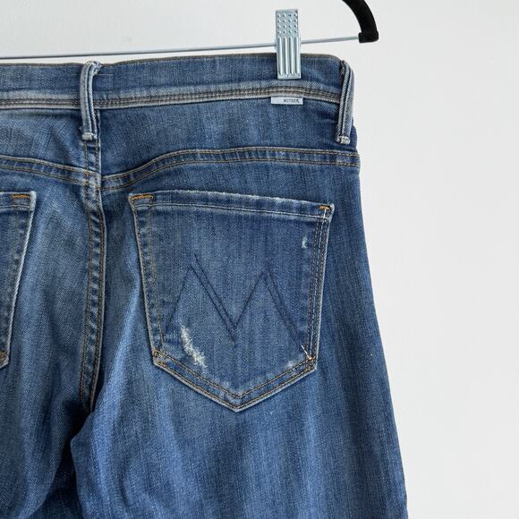 Mother Jeans Womens 26 The Cruiser Flare Low Rise Rough It Up Distressed Western - Picture 7 of 15